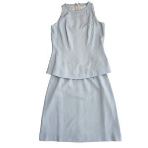 Preview Collection Career Top and Skirt Women's Silver/Light Blue Size 6…